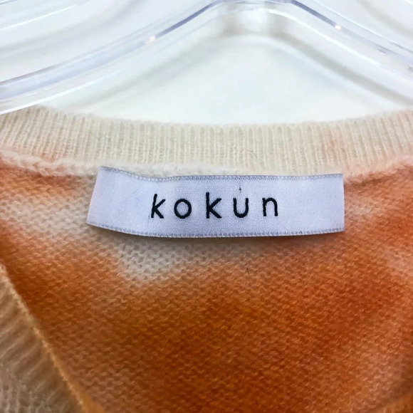 Kokun 100% Cashmere Knit Tie Dye Crew Neck Sweater Women's Small - Picture 7 of 8